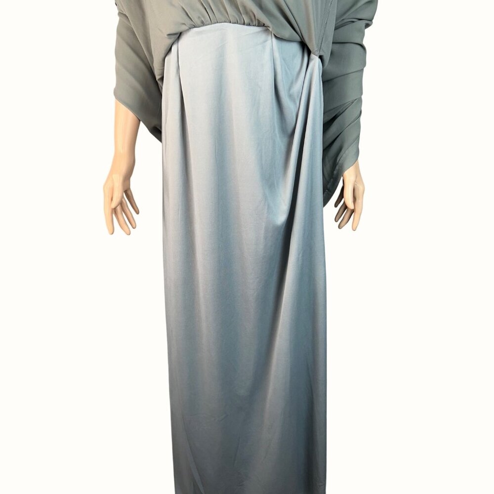 Show Me Your Mumu Amanda Moss Green Halter Maxi Bridesmaid Dress Size Large - Picture 7 of 11